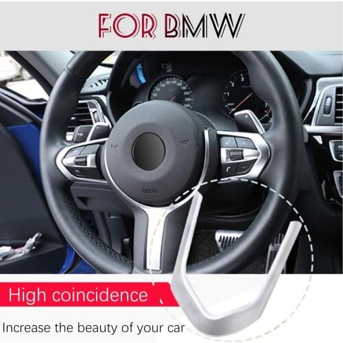 Carbon Fiber For BMW F20 F22 F21 F30 F32 F33 F36 F06 F12 F13 X5 F15 X6 F16 M-Sport ABS ChromSteering Wheel Decoration Frame Trim