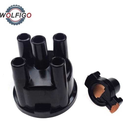 WOLFIGO Distributor Cap Cover & Rotor for AUDI 80 A4 VW GOLF JETTA II Polo Vento Passat Seat Ibiza Cordoba 026905207A 026905225K