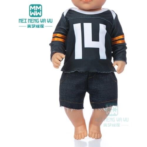 Doll clothes for 43cm toy new born doll accessories fashion ball wear, casual wear, shoes
