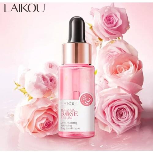 LAIKOU Rose Deep Moisturizing Face Serum Hydrating Anti Aging Brighten Whitening Skin Tone Remove Spots Shrink Pores Skin Care