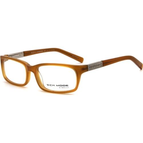 Lightweight Acetate Comfortable Square Full-Frame Glasses Retro Womens Eyewear RM00479