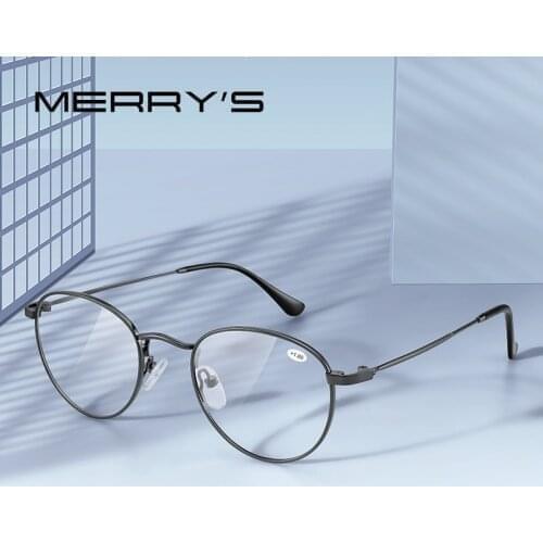 MERRYS DESIGN Classic Reading Glasses For Men Women Retro Reader Blue Light Blocking CR-39 Resin Lenses S2448FLH