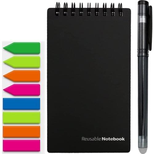 Reusable Smart Notebook A7 Mini Microwave Wave Cloud Erase Notepad Portable Diary Office School