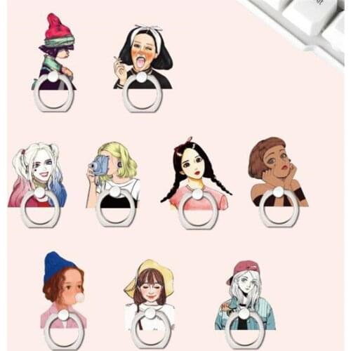Cartoon Beauty Sexy Woman Girls Ring Phone Stand Holder Car Mobile Phone Holder Stand Suporte Celular For iPhone 11 All Phone