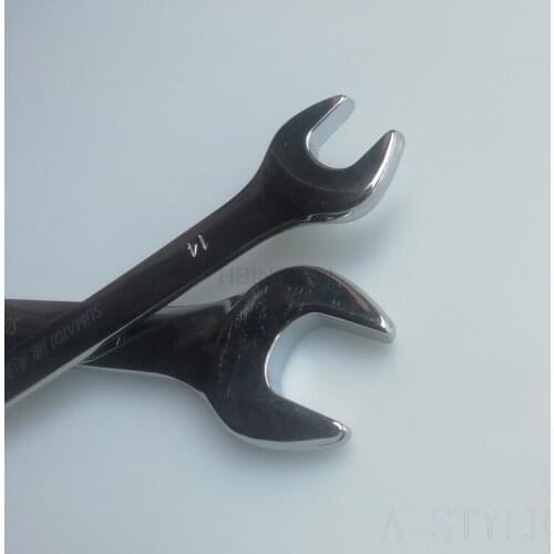 Mirror open end combination wrench set, auto repair wrench double-headed dual-use full set of wrenches commonly used 14 wrenches