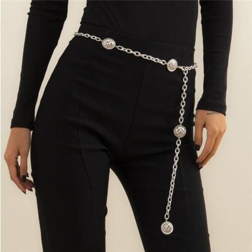 2021 New Classic Retro Hollow Long Yoga Body Chain Elegant Temperament Round Relief Brand Single-layer Waist Chain of Female