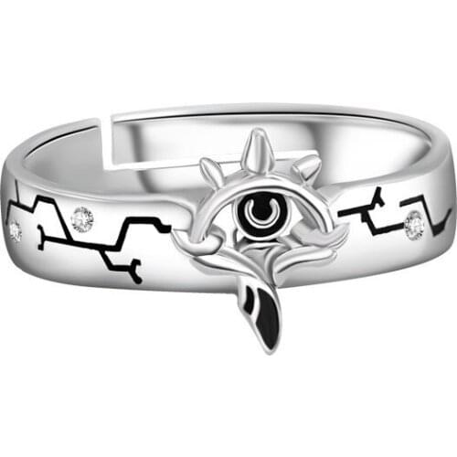 Wholesale 1 Pcs 2021 Japanese Game NieR:Automata Rings YoRHa No. 2 Type B Silver Finger Accessories for Women Men Jewelry Gifts