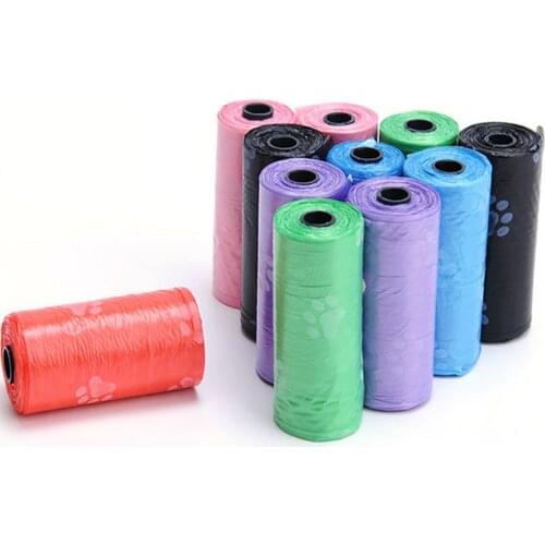 240PCS Pet Poop Plastic Bags Dog Cat Waste Pick Up Clean Removal Poo Colorful