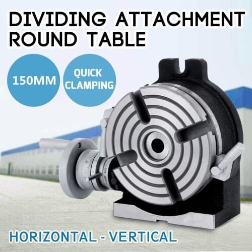 Turntable Divider 150mm Rotary table Closed Design Tailstock Chuck 4-jaw