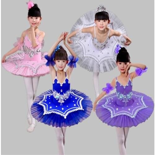 2017 New Children Ballet Dance Costume Kids Swan Lake Ballet Princess Dress Pancake Tutu Leotard Ballet Clothing For Girls