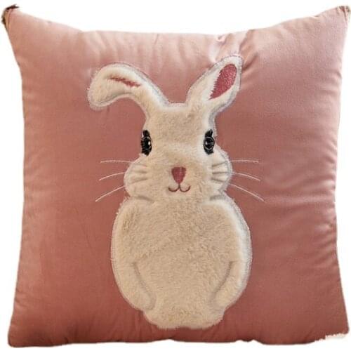 Simple Cute Cartoon Multi-functions Throw Backrest Pillow Soft Warm Folding Plush Qulit Butt Pads Home Bedroom Decor