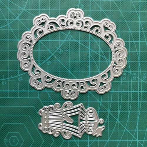 Bird Birdcage Wedding Love Cutting Die Oval Lace Background for Scrapbooking Card Album Knife Mold Art Cutter Stencils