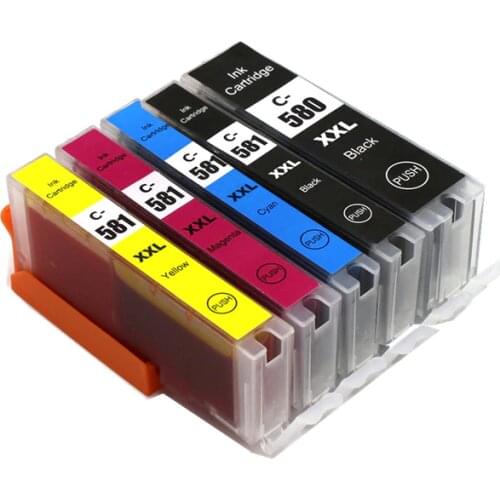 Compatible PGI-580 PGI 580 CLI 581 XXL ink cartridge for CANON PIXMATS705/TR7550/TR8550/TS6150/TS6151/TS6250/6251/TS9550/TS9551C