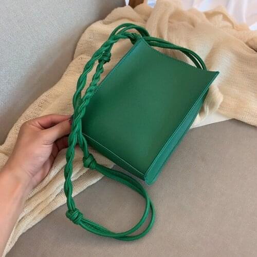 Pu Leather Crossbody Bags For Women 2021 New Weave Strap Shoulder Bag High Quality Mini Phone Purse Casual Shoulder Purse Satche