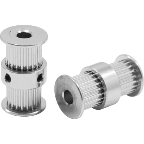 GT2 pulley type double head GT2 20 teeth 9mm width bore 5 & 8mm timing pulley for GT2 Timing belt 3D printer part gear