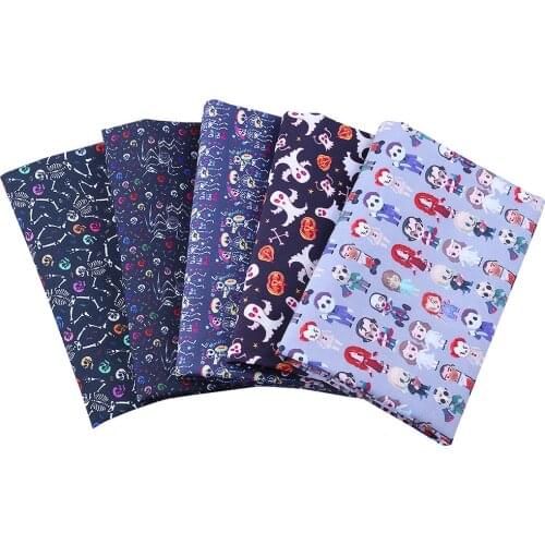 Rubio 50*140CM Halloween Polyester cotton Fabric Patchwor Printed for Tissue Kids Home Textile for Sewing Doll Dress Curtain