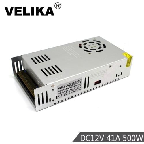 Single Output 12V 24V 36V 48V 500W Power Supply Transformers 110V 220V AC to DC Power Source Driver For Led Light CCTV Stepper
