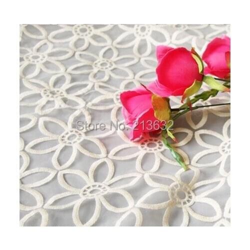 Tulle POp94-6 textile embroidery african fabric clothing white embroidered cloth cotton african fabric computer embroidery yarn