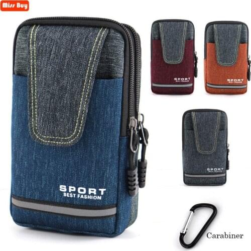 Universal Waterproof Oxford cloth Cell Phone Bag For Samsung/iPhone/Huawei/Nokia/Xiaomi Wallet Case Belt Pouch Coin Purse Pocket