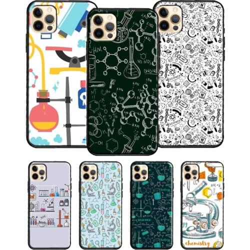 Vintage Seamless Chemistry Laboratory For iPhone 12 Pro Max Mini 7 8 Plus Case For iPhone 11 Pro Max XS XR X SE 2020 Cover