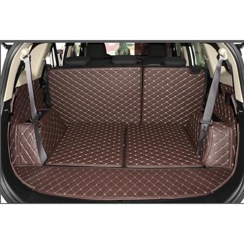 High quality! Special trunk mats for KIA Carens 7 seats 2017-2013 durable waterproof cargo liner mats boot carpets,Free shipping