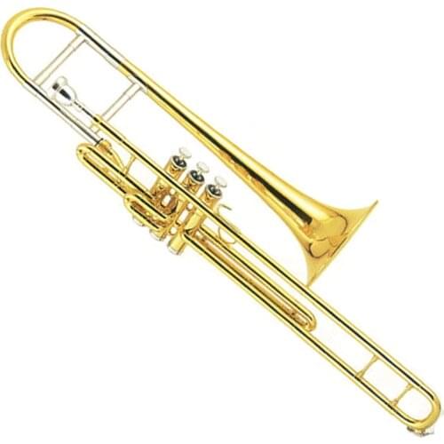High quality Gold lacquer F key Pistone valve Trombone