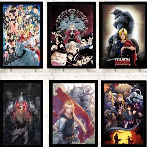 Japanese Action Anime Fullmetal Alchemist Cartoon Art Home Wall Decor Quality Canvas Painting Posters Kids Room Living Picture