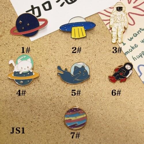 1 mixed pattern metal cartoon badge star pin and cute Brooch womens mens Lapel Pin backpack badge jacket decoration js1