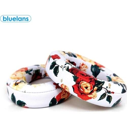 1 Pair Of Headphone Ear Pad Replacement Repair Kit Premium Faux Leather And Sponge Flowers Pattern For Beats-Studio 2.0/3.0