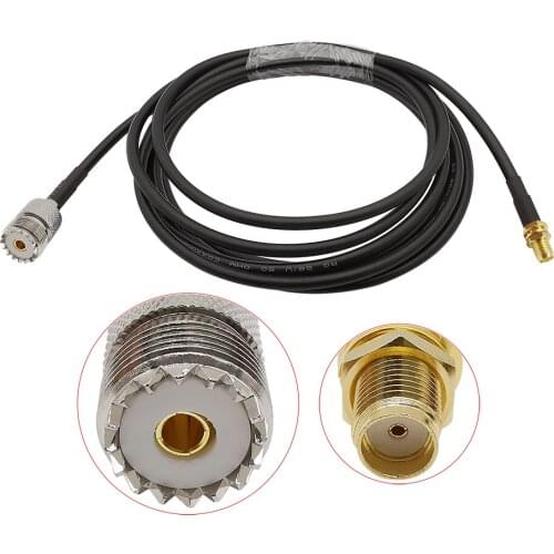 1Pcs SMA Female to UHF SO-239 PL259 Female RF Coaxial Connector RG58 Cable Antenna Extension Pigtail Wire 0.5m 1m 2m 3m 5m 10m