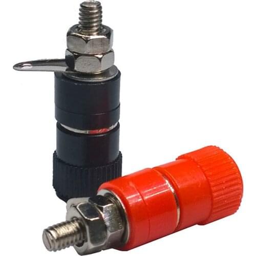 10pcs/batch of 4MM JS-919 banana angle plug connector crimp terminal amplifier audio plug cold press without welding wire post