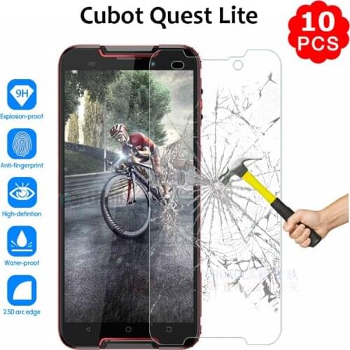 10Pcs Screen Protector For Cubot Quest Lite Glass 9H Protective Phone Front Film For Cubot Quest Lite 5.0 inch Tempered Glass