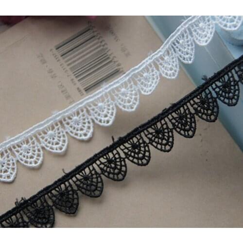 12Yards 15mm Width Embroidery Water Soluble Trims Lace Ribbon Fabric DIY Sewing Dress Decor for Sofa Curtain Accessories New