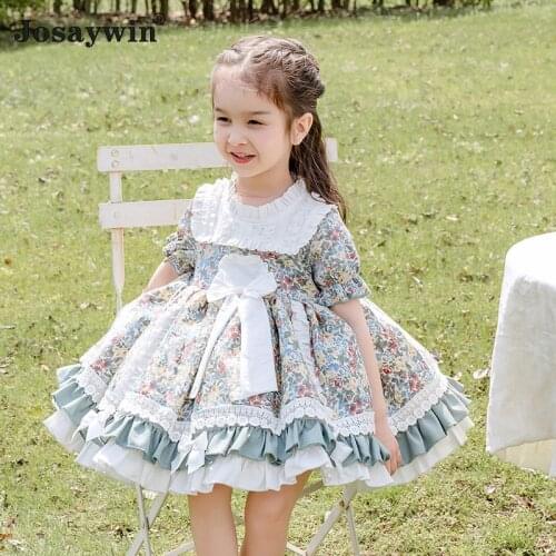 2021 New Style Summer Kids Dress for Girls Baby Party Dress for Kid Party Wedding Dress Girl Ball Gown Lolita Princess Vestidos