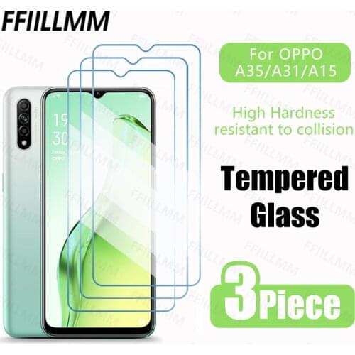 3Pcs/lot 9H Tempered Glass For Oppo A53s 5G A35 A31 Glass Full Screen Protectors For Oppo A15 A12 A9 A9x A5s A1k Protective Film