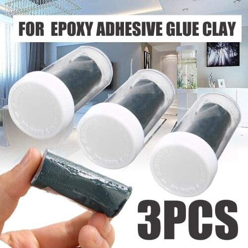 3 Tube Strong Epoxy Adhesive Glue Clay Magic Repair Glue Resin Cement Putty For Wood Iron Plastic Pipe Handicraft DIY Repair