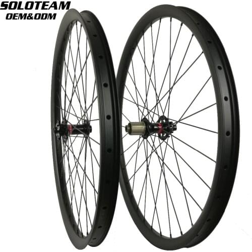 35mm width 25mm depth AM XC 29er 650B 26er carbon mtb wheelset clincher tubeless Compatible mountain carbon wheels Custom log