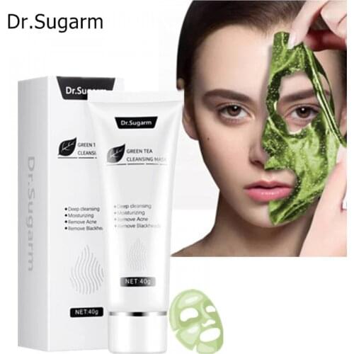 40G Green Tea Blackhead Mask Remover Acne Deep Cleansing Treatment Pore Strip Facial Moisturzing Face Cream Peel Mask