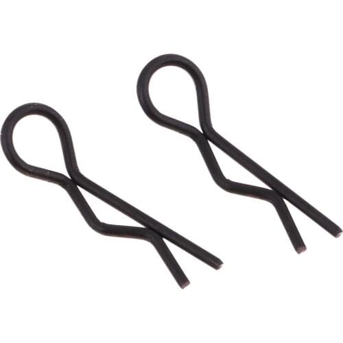 50 PCS RC Car Black Metal Bodyshell Clips Pins R Shape for Traxxas TRX4 1/10 RC Buggy RC Rock Crawler Vehicle Models