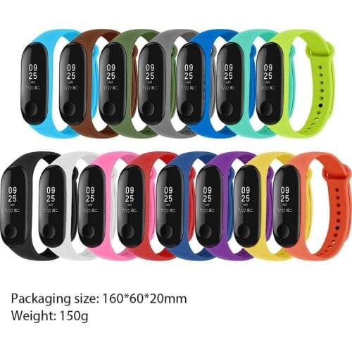 ALLOYSEED 14pcs / set Colorful Silicone Wrist Bracelet For Xiaomi Mi Band 3/4 Smart Bracelet Wristband Replacement Bracelet