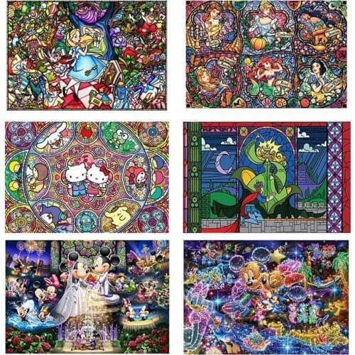 Disney Full Drill 5D DIY Diamond PaintingCartoon Mickey Princess mouse catEmbroidery Cross Stitch 5D Rhinestone