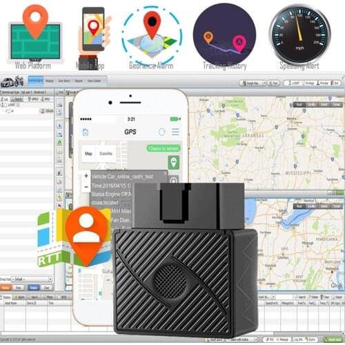 Car OBD GPS Tracker GSM SIM GPRS Vehicle Anti-Lost Car GPS Trackers Real-Time Tracking Device With Vibration Alarm