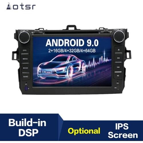 8 inch Android 9.0 IPS GPS Navigation Car Radio Player For Toyota Corolla 2007-2013 Multimedia Player Head Unit Tape Recorder