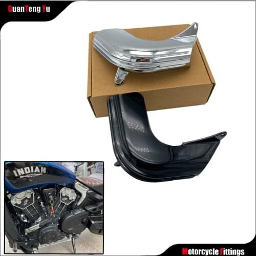 Suitable for IndianBobber Scout motorcycle coolant hose cover accessories decorative stickers Bobber engine decoration Black new