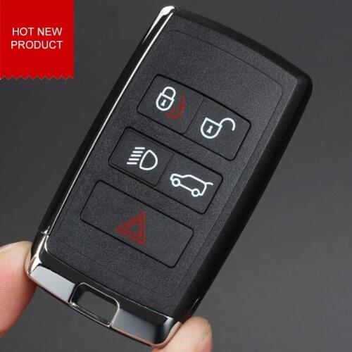 Black Key Shell For Land Rover Five Buttons Wear Resistant Reliable Copper Key Embryo Good Flexibility Plastic Refitted Shell