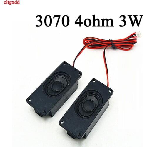 Cltgxdd 1pair 4ohm 3W DIY Speaker for LCD TV With Wire Embedded Mini Box Loudspeake 70mm x 31mm thick 17mm