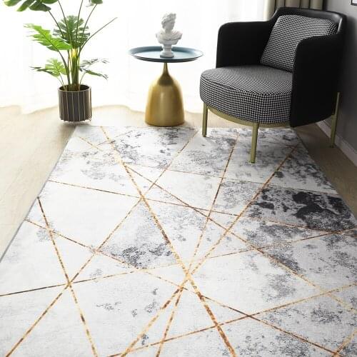 Geometric Carpet for Living Room Velvet Rug Kids Bedroom Bedside Rugs Soft Square Fluffy Carpets Home Sofa Table Decor Mat