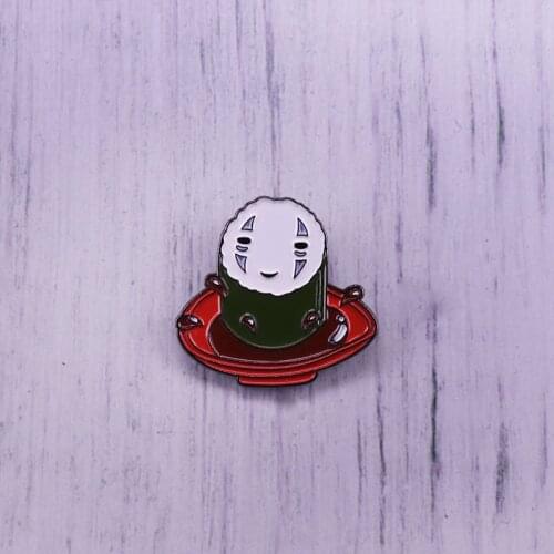 No Face Man In Bathtub Enamel Pin Japanese Cartoon Spirited Away Ghost Brooch For Fans Badge