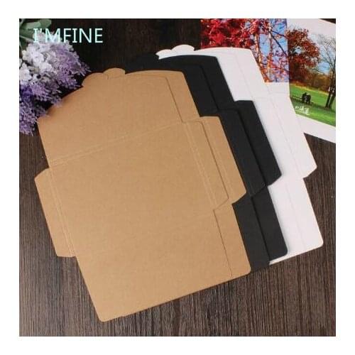 50pcs/lot 3 Colors Vintage Blank Kraft Paper DIY Multifunction Envelope postcard box Package paper wholesale