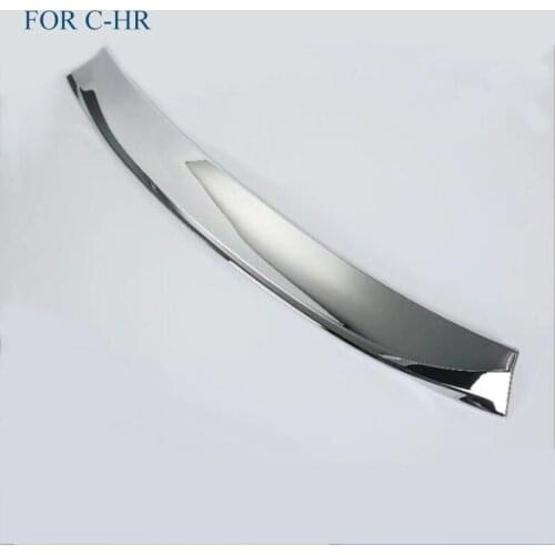 FIT FOR CHR C-HR 2017 2018 ABS Car Accessory Rear Trunk Lid Spoiler Trim Tail Rear Upper Bumper Protector Sticker Cover